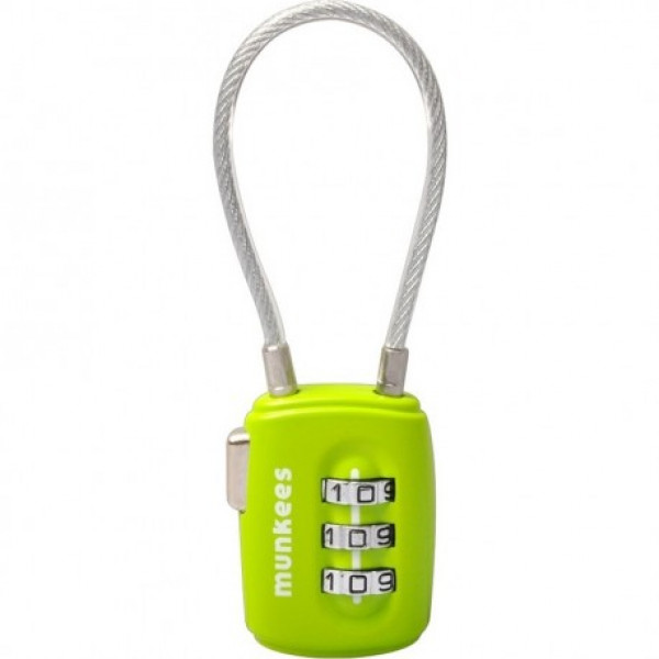Брелок-замок Munkees 3608 Cable Combi Lock Зеленый (1012-3608)