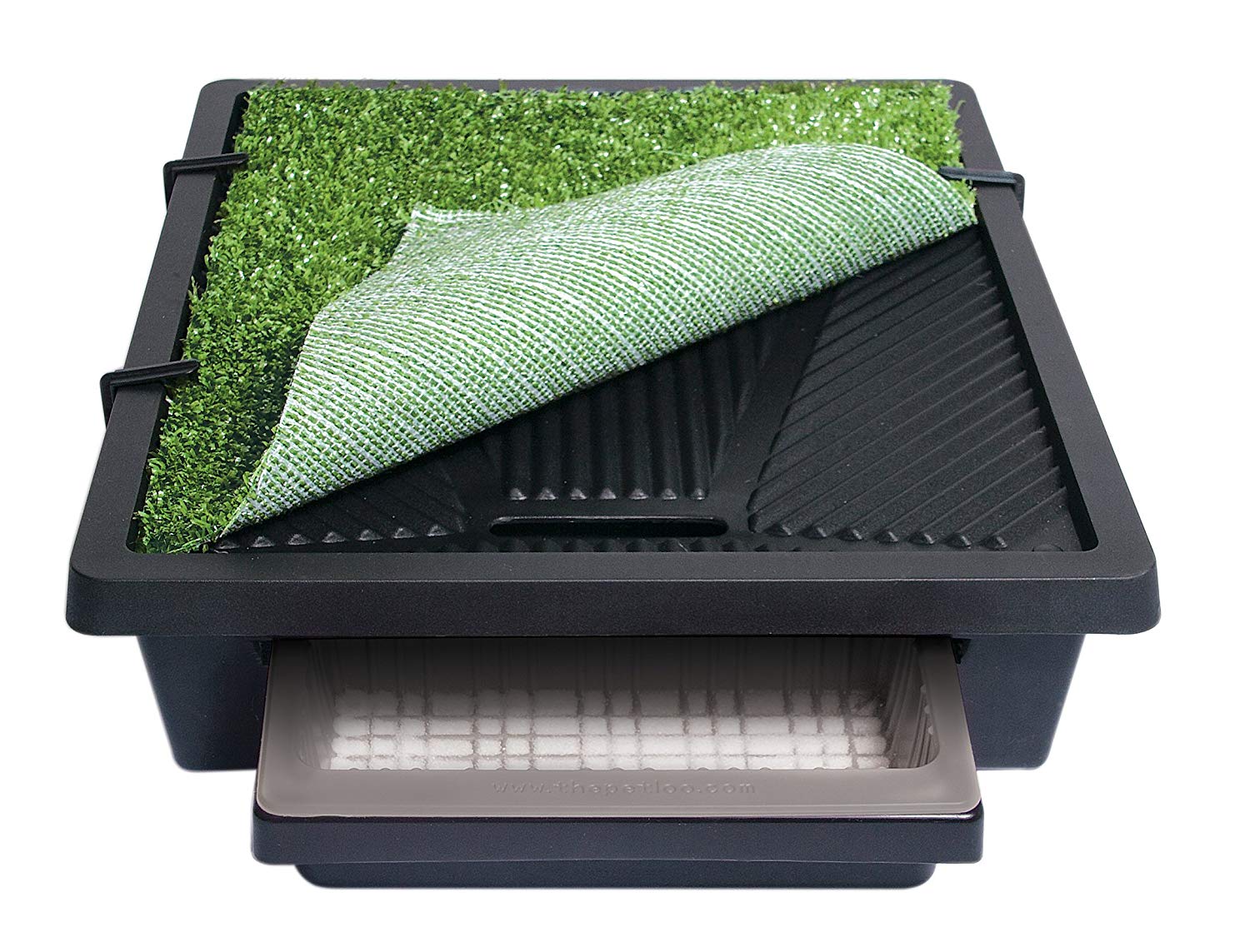 Портативный туалет для собак PetSafe Pet Loo Portable Pet Potty 53x45x10 см Серо-зеленый (729849147096)