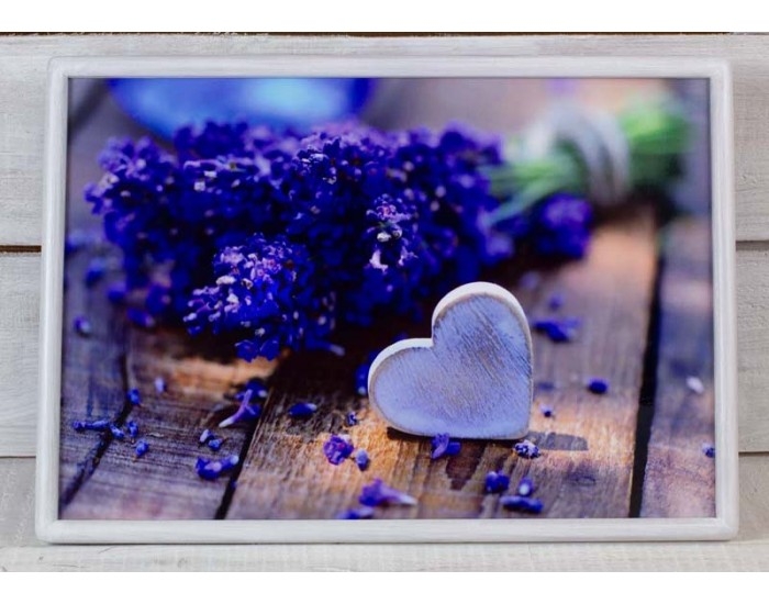 Поднос на подушке Mine Лавандовое сердце Фиолетовый (112369)