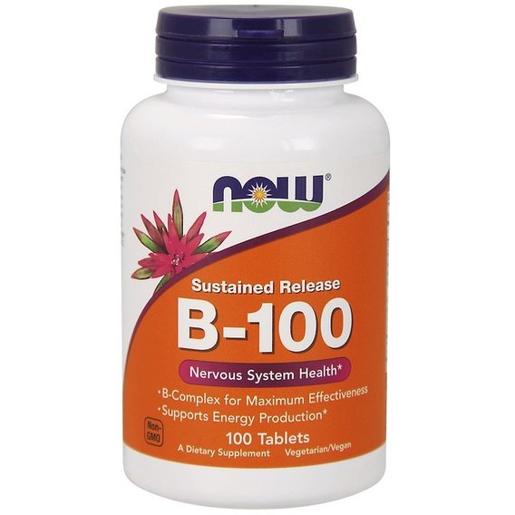 В комплекс NOW Foods Vitamin B-100 Sustained Release 100 Tabs