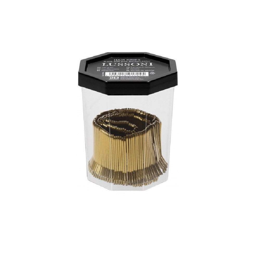 Невидимки прямі для волосся Lussoni Hair Grips Golden 4 см Золотистий 250 шт (5903018917245)