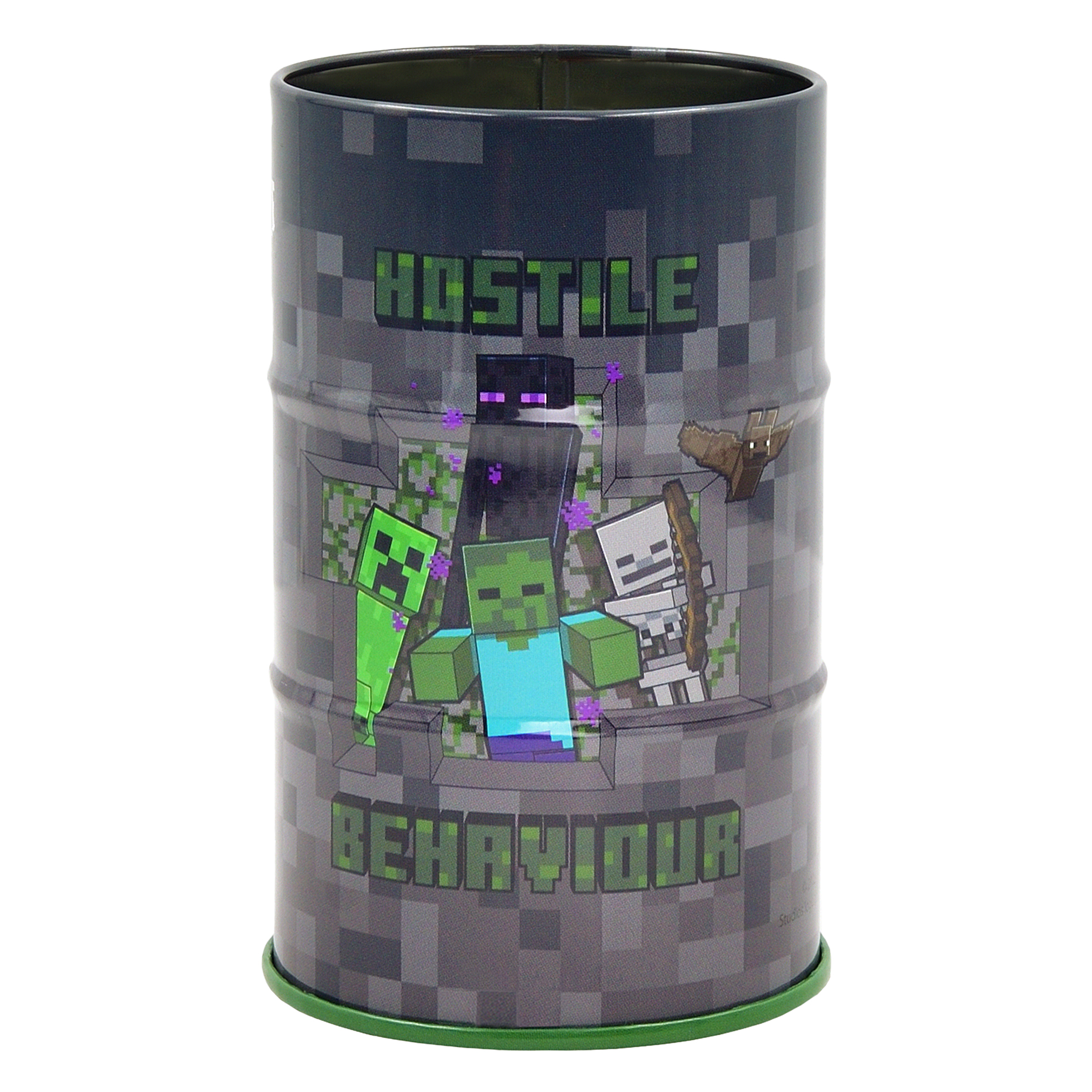 Стакан-подставка бочка YES Minecraft 10,8х6,5 см Разноцветный (708376)
