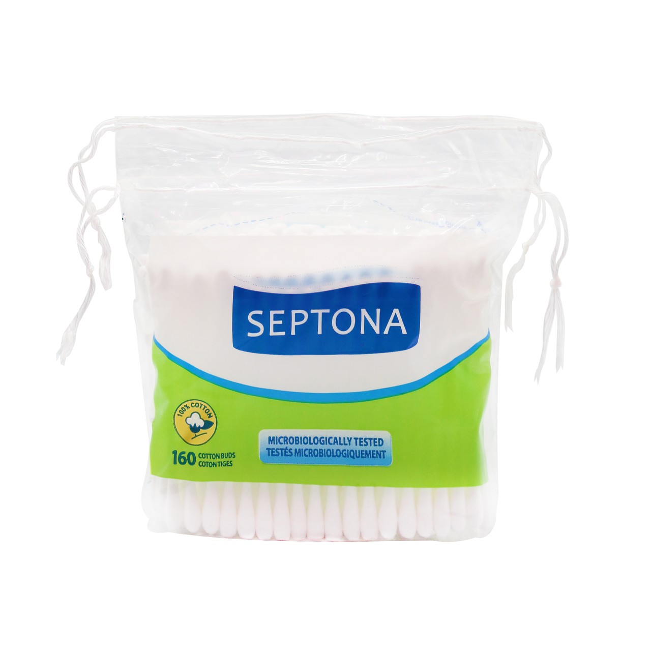 Ватные палочки запаска Septona 160 шт Белый