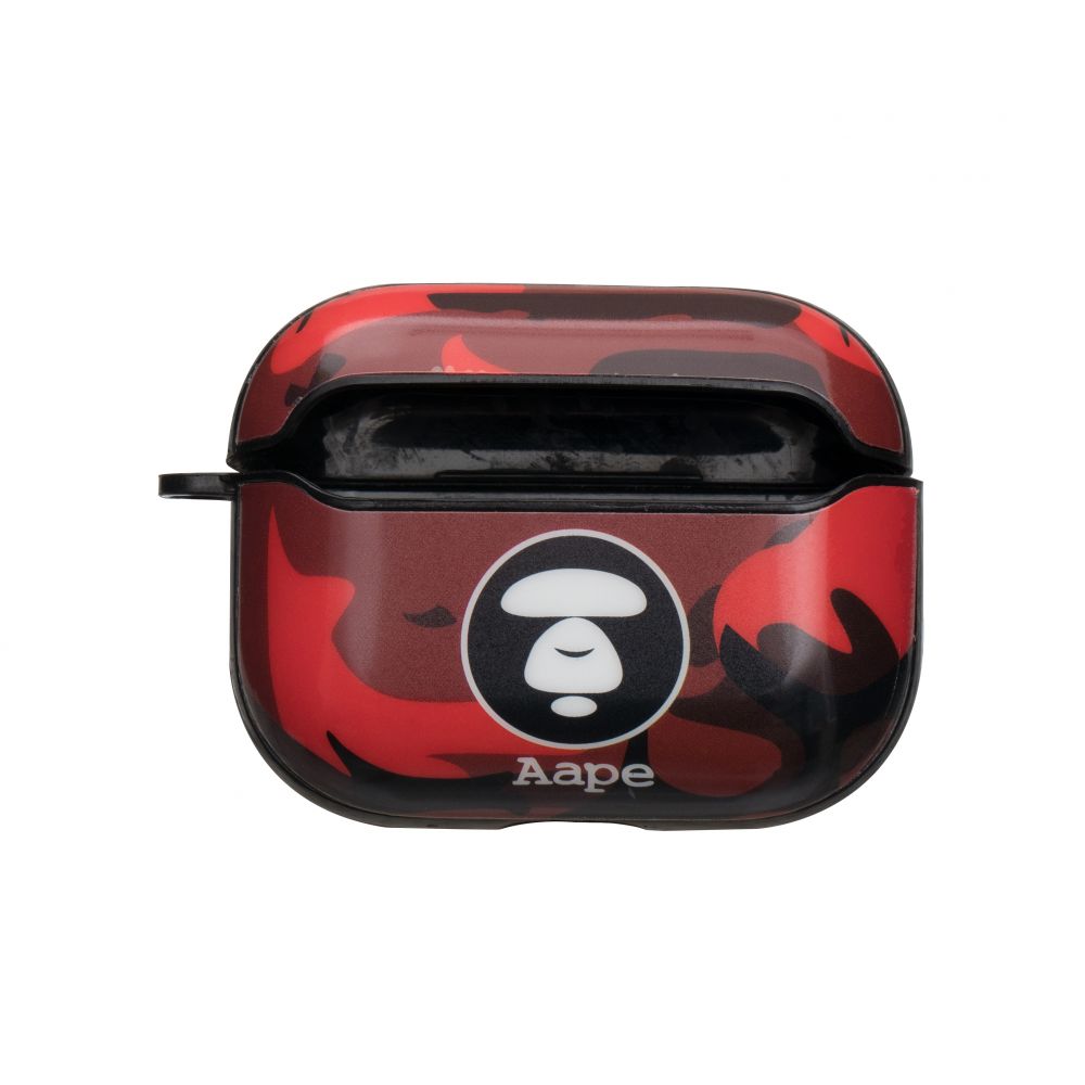 Футляр для наушников Airpods Pro Glossy Brand Aape red