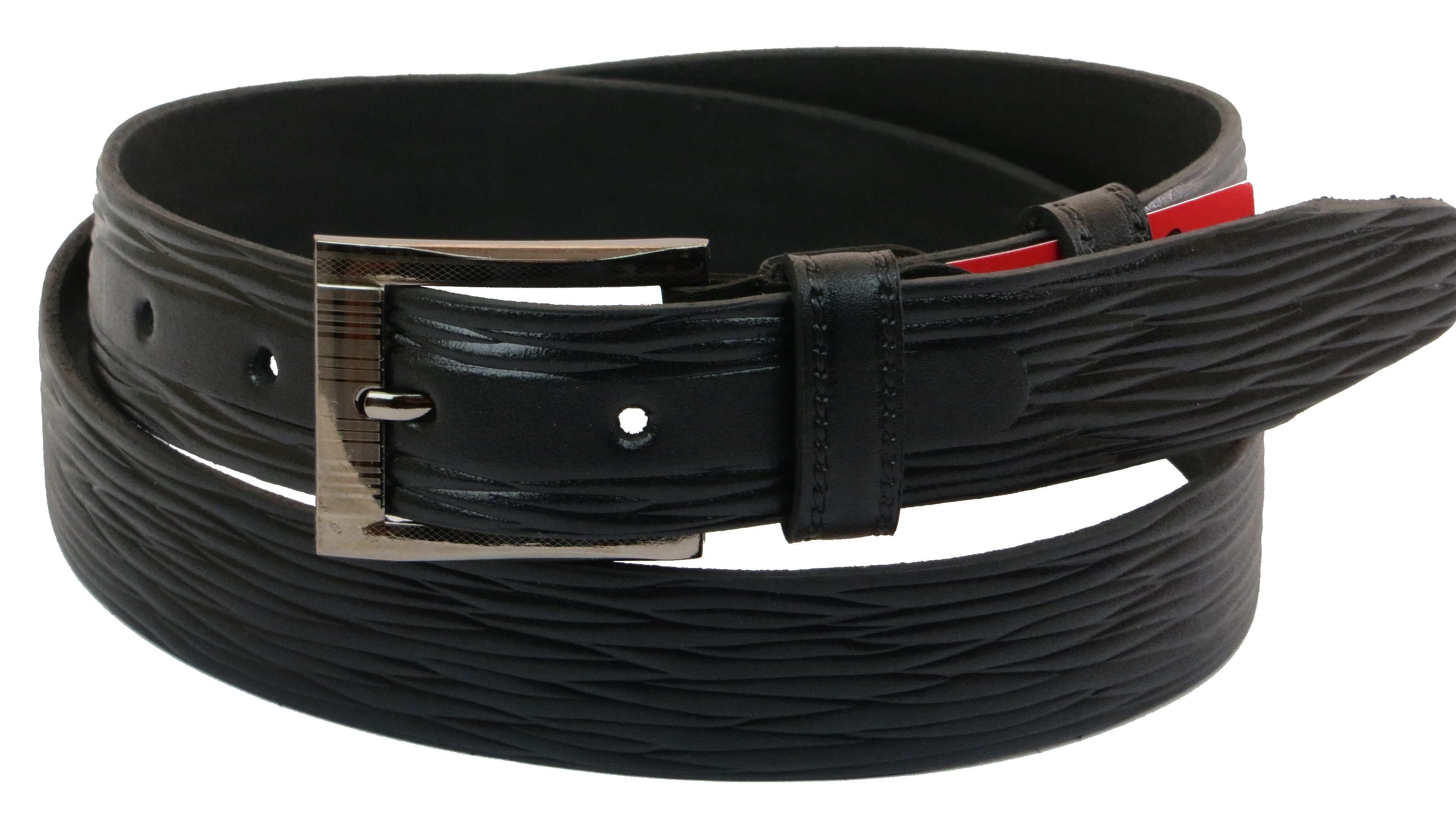 Кожаный ремень Skipper 110-130 x 3.3 см Черный (1034-33)