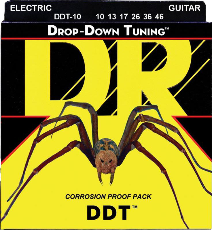 Струни для електрогітари 6 шт DR DDT-10 Drop-Down Tuning Nickel Plated Medium Electric Strings 10/46