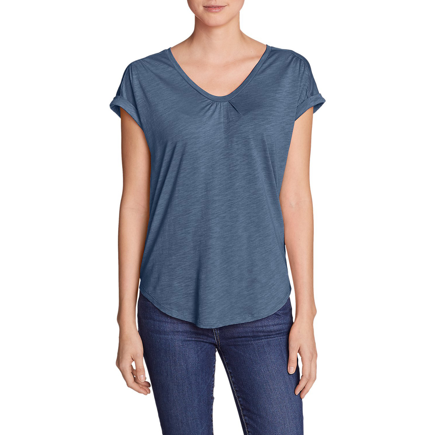 Туніка Eddie Bauer Womens Slub Tunic ANTIQUE M Синя (792-0989ANBL-M)