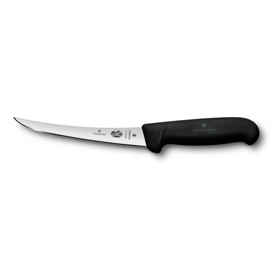 Кухонный нож обвалочный Victorinox Fibrox Boning Flex 15 см Черный (5.6613.15)