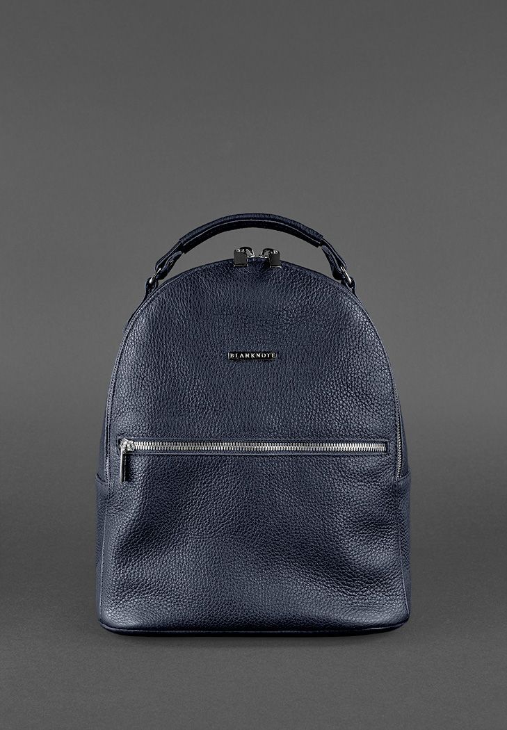 Шкіряний міні-рюкзак BlankNote Kylie Синій (BN-BAG-22-navy-blue)
