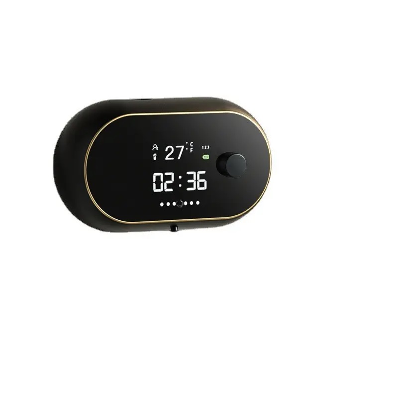 Сенсорний диспенсер настінний дозатор для мила з годинником Zhiya MYX-W2 Black