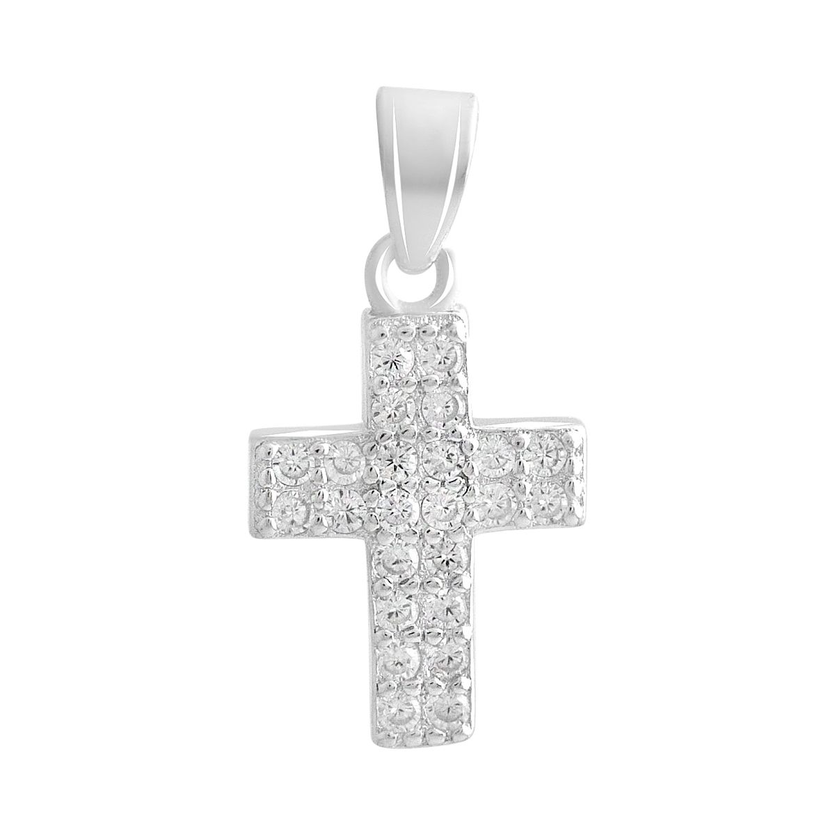 Серебряный крестик SilverBreeze с фианитами (2138976)