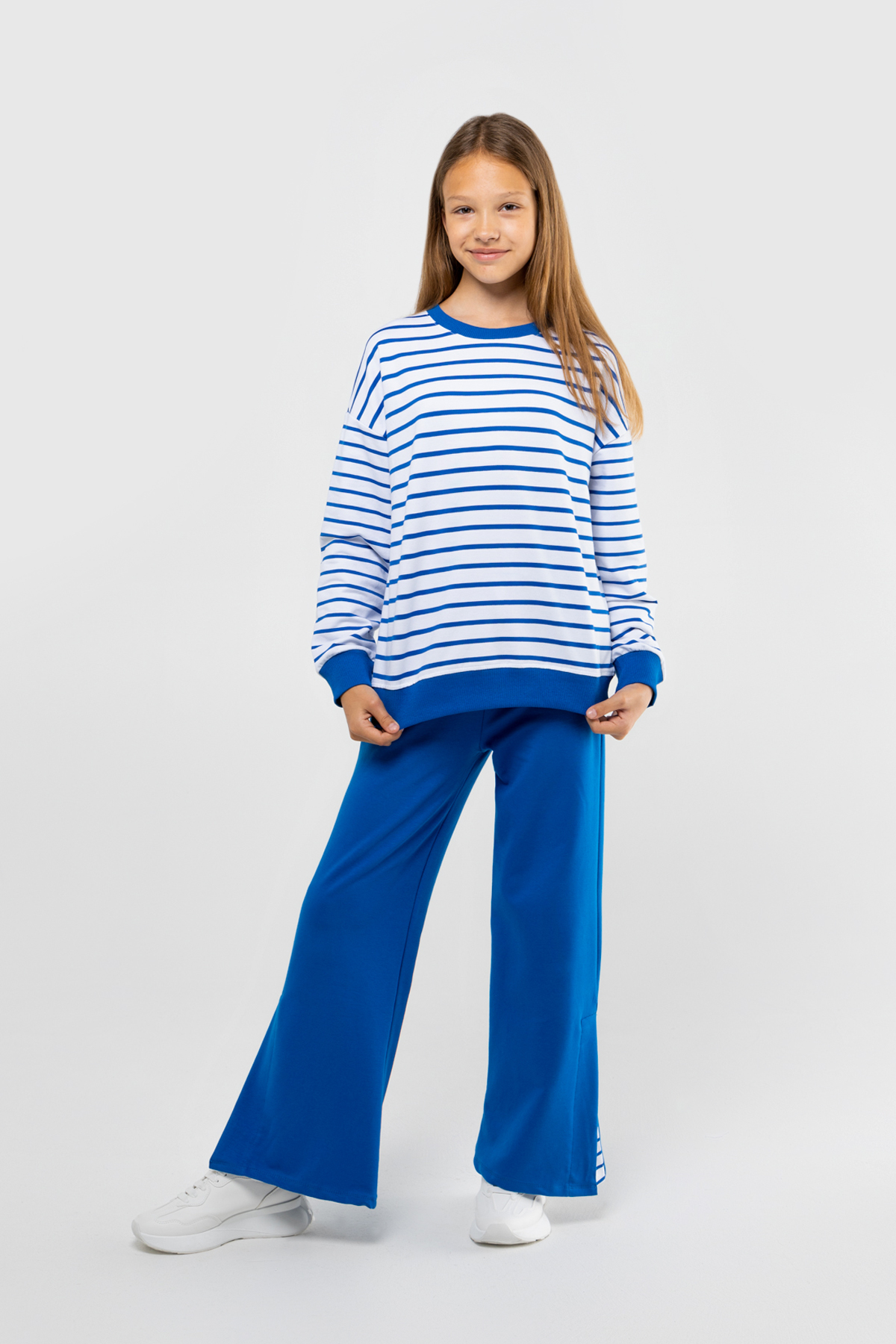 Костюм (реглан+штаны) для девочки Viollen 2183 146 см Синий (2000989927396)