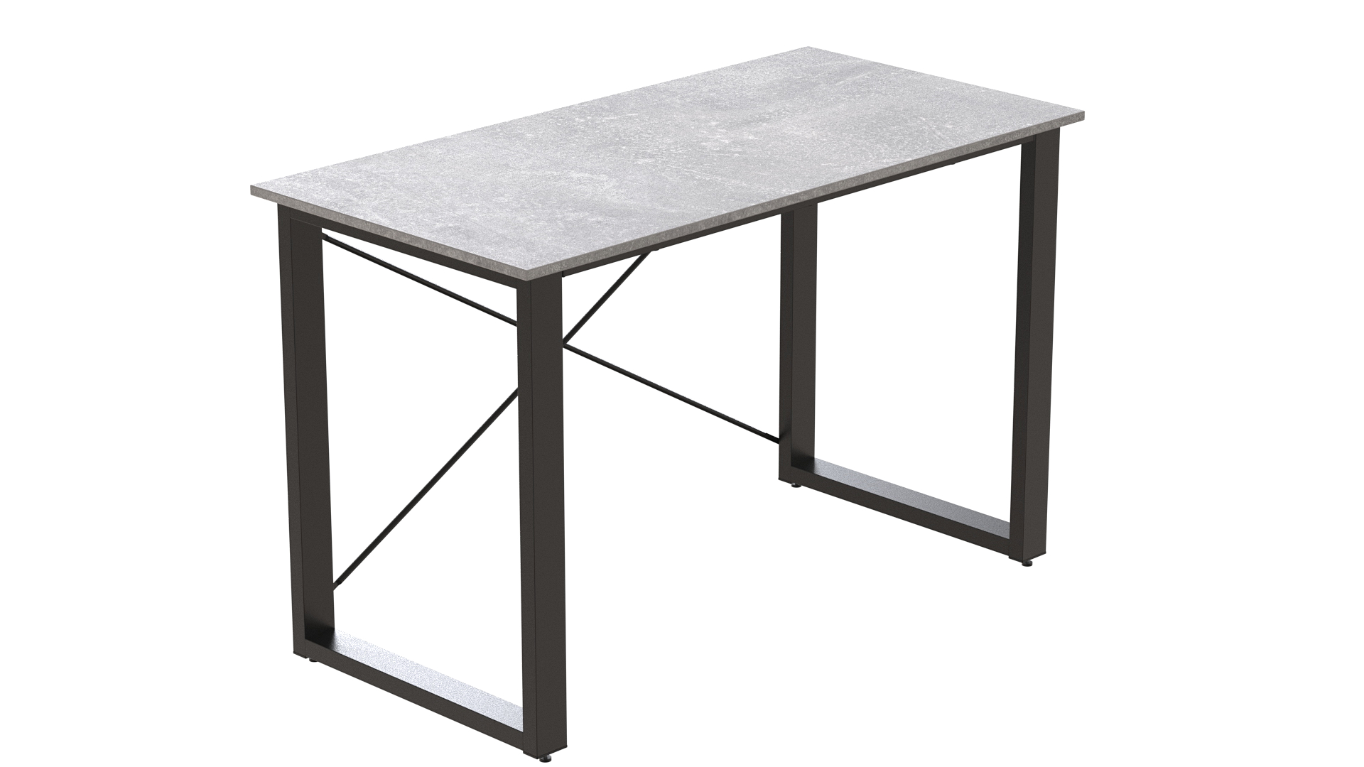 Письмовий стіл Ferrum-decor Драйв 750x1200x600 Чорний метал ДСП Бетон 16 мм (DRA028)