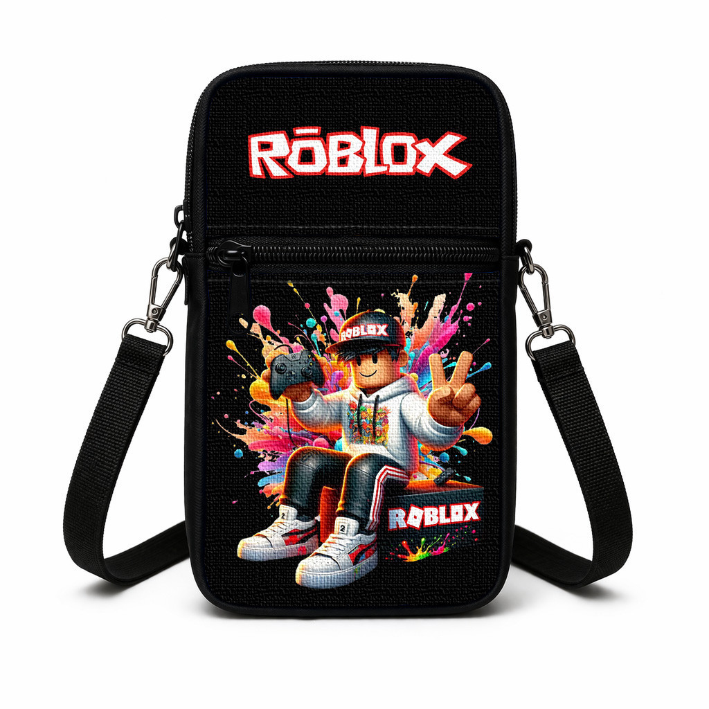 Дитяча сумка через плечо з принтом Roblox, 19×10×5 см, поліестер — арт. 3017640907