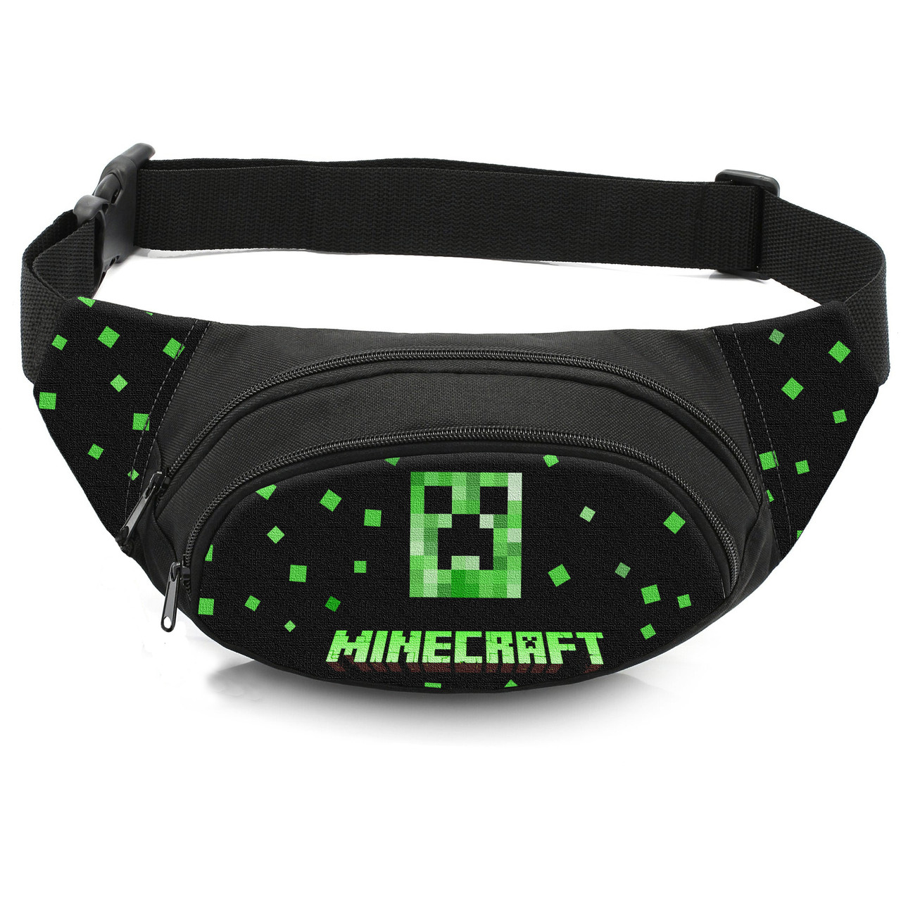 Дитяча сумка-бананка Minecraft 32x8x13 см, чорна, Oxford