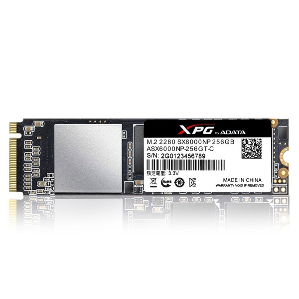 Накопитель ADATA XPG SX6000 256GB M.2 2280 PCIe Gen3x2 3D NAND TLC ASX6000NP-256GT-C (F00151714)
