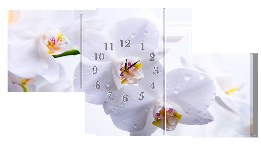 Настінний годинник Декор Карпати s182T Орхідея Сірий (wYXH45400)