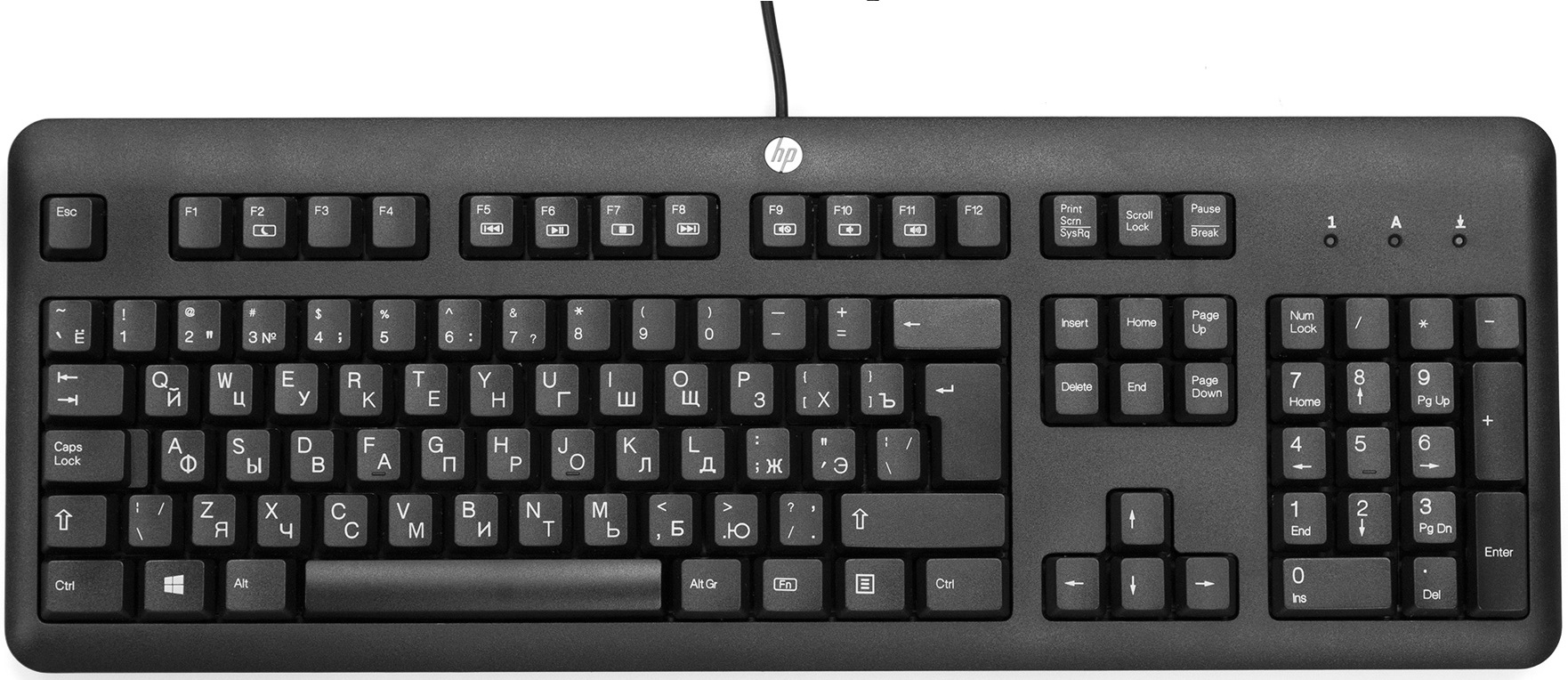Клавіатура провідна HP USB RUS (QY776AA) (F00140695)