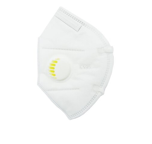 Защитная маска для лица KN 95 с угольным фильтром 1 шт Белая (MAS40377)
