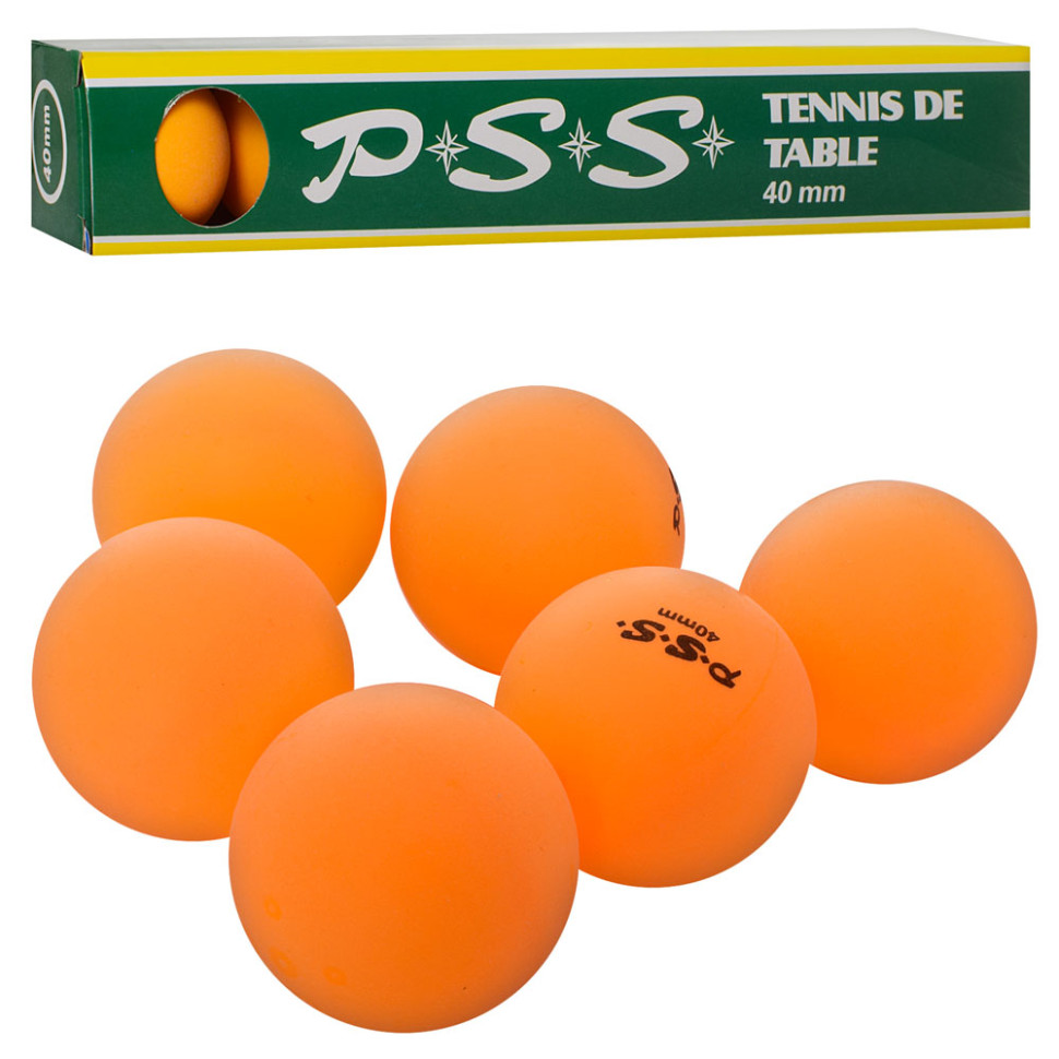 Тенісні кульки Bambi MS 2202 упаковка 6 шт Помаранчевий