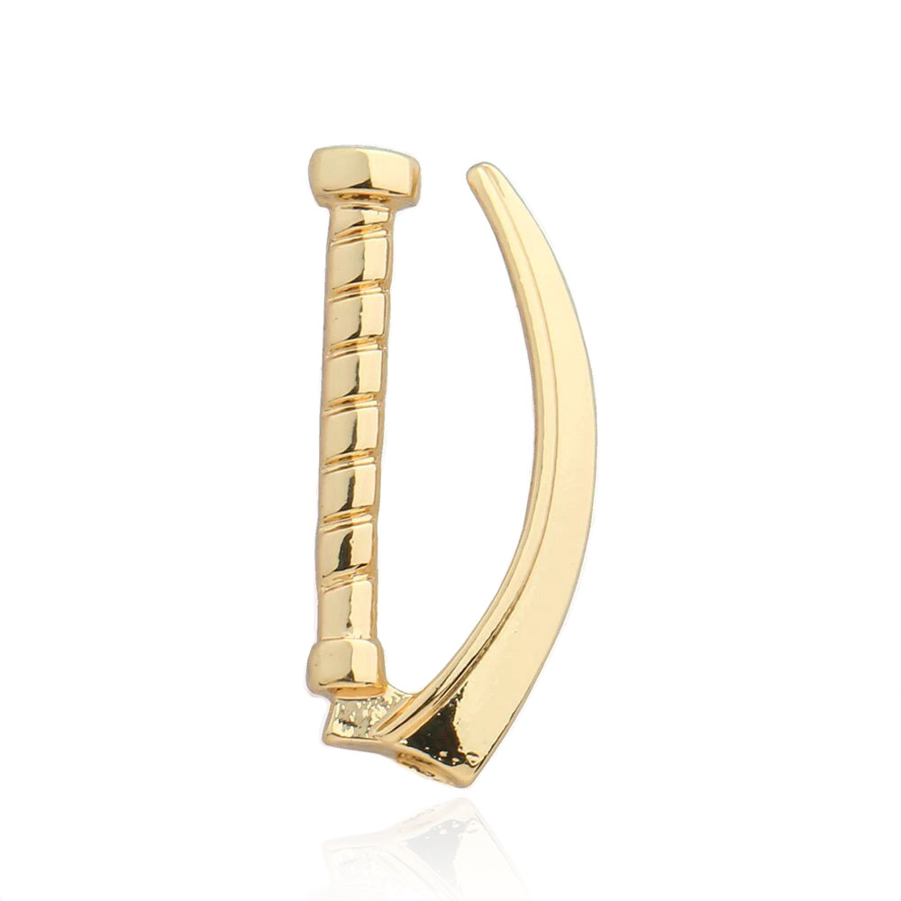 Брошь-значок BROCHE Ларингоскоп для анестезиолога золотистая BRGV112451