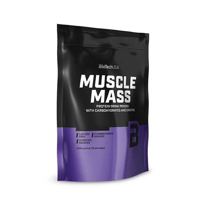 Гейнер BioTech Muscle Mass 1 кг Клубника (2494401296)