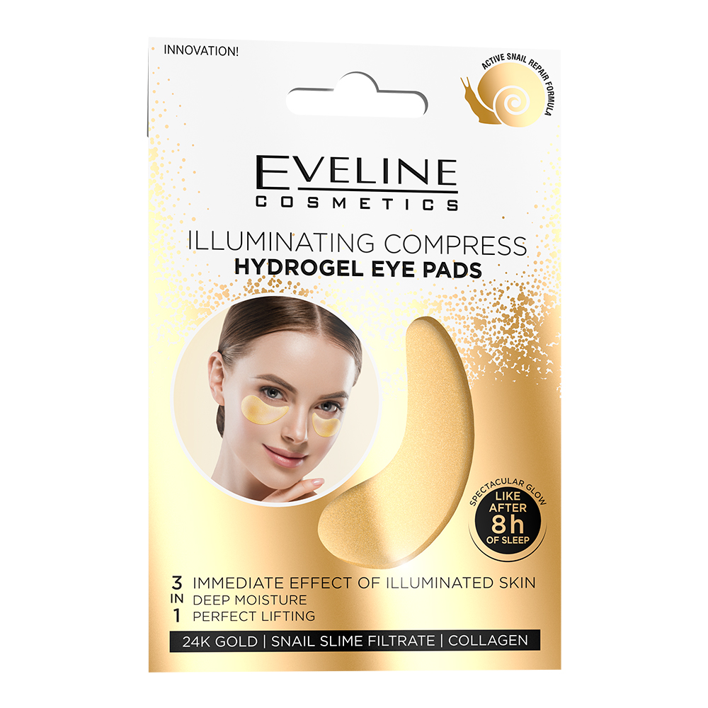 Охлаждающие гидрогелевые патчи с эффектом сияния Eveline 10 мл