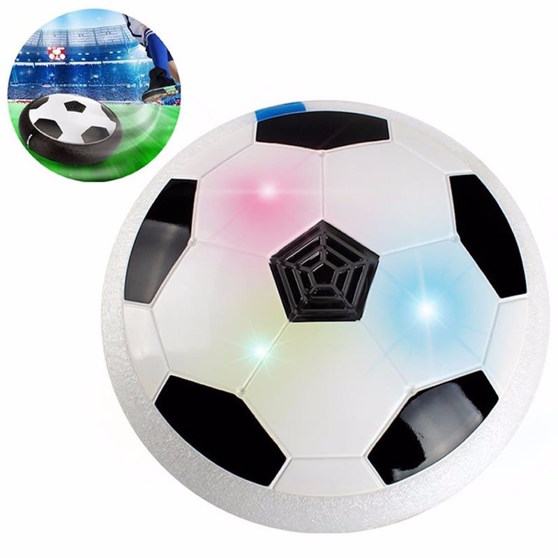 Детский летающий аэромяч Hoverball с Led подсветкой Черно-белый (36-129965-2)