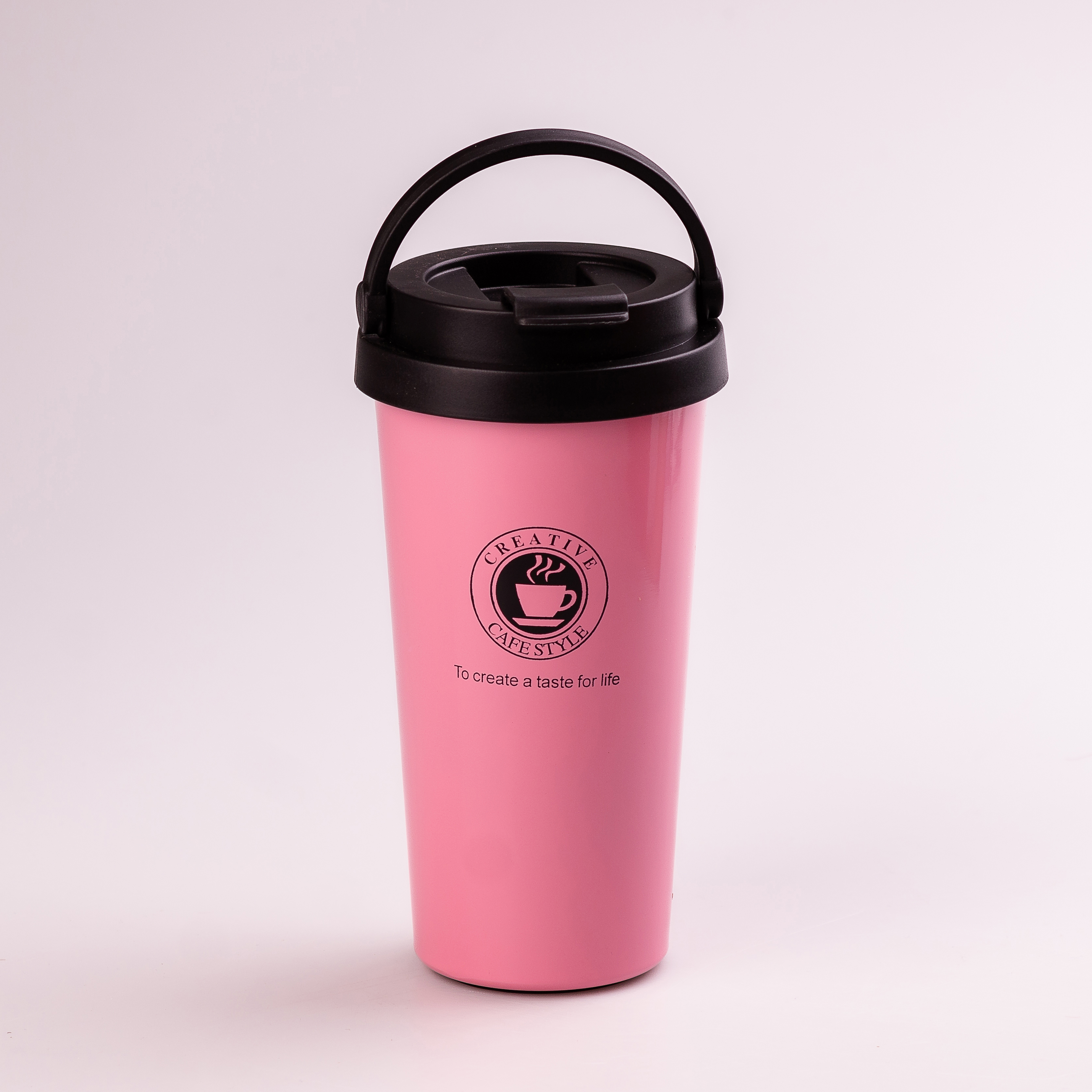 Термокружка Lugi Creative Cafe Style 500 мл рожевий (HPGM501P)