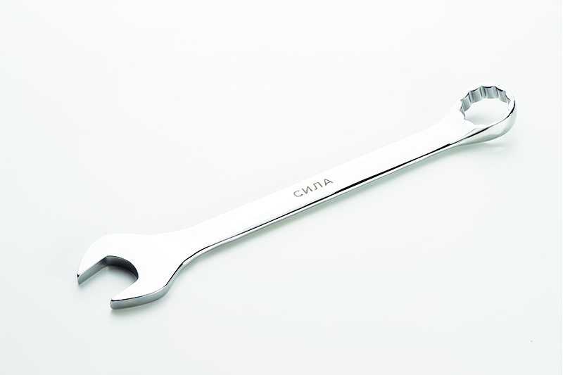 Ключ рожково-накидной СИЛА полированный CrV 8 мм (049492)