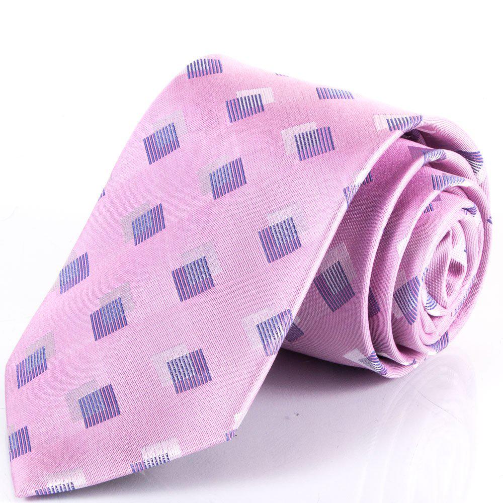 Галстук шелковый розово-фиолетовый стандартный Schönau - 38