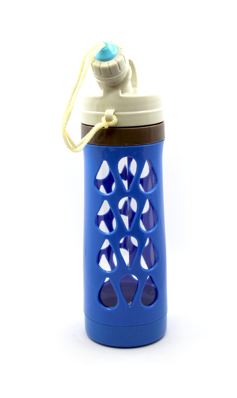 Пляшка для води Крапельки 600 мл Синя (500003)