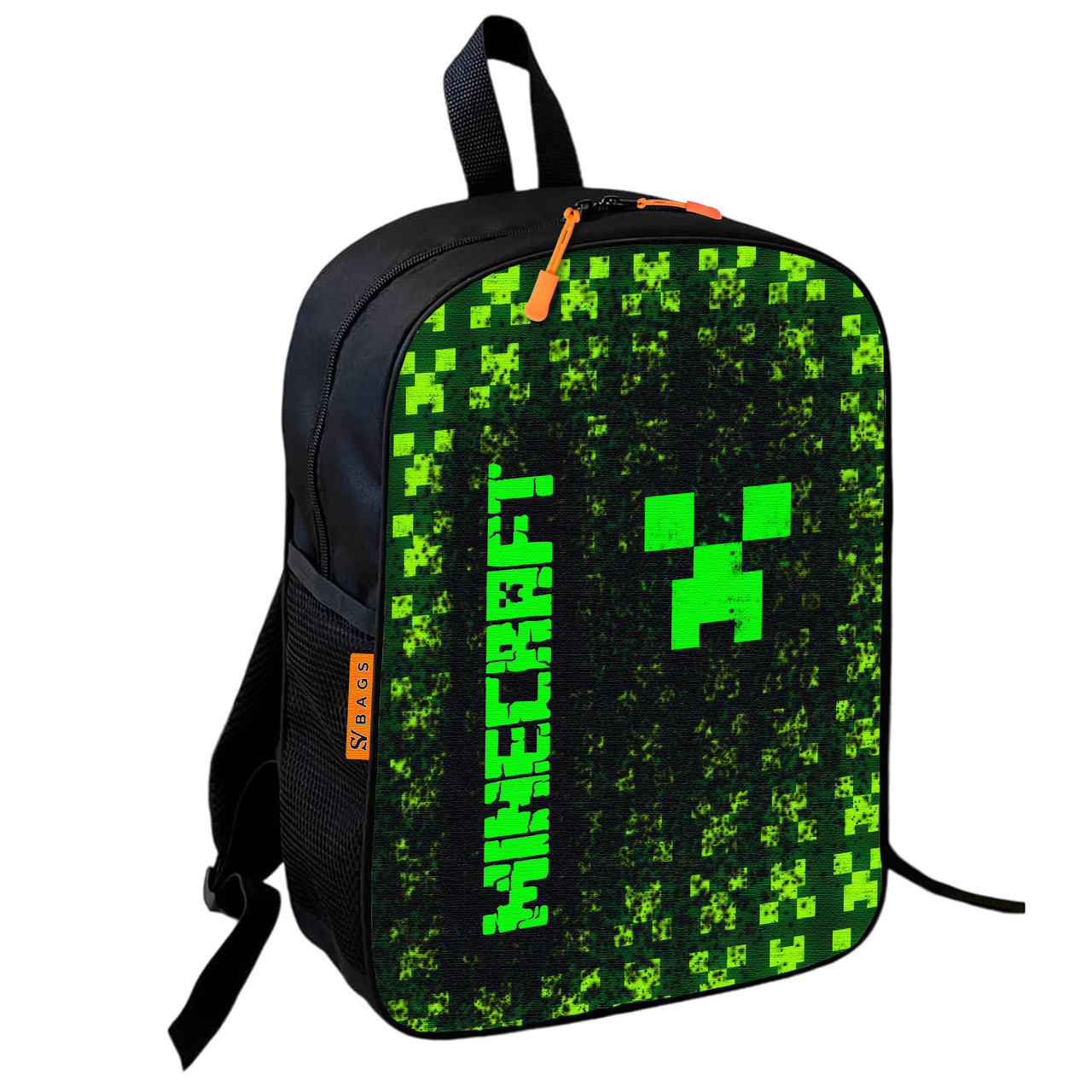 Дитячий шкільний рюкзак Minecraft Крипер, водонепроникний, 36х27х13 см
