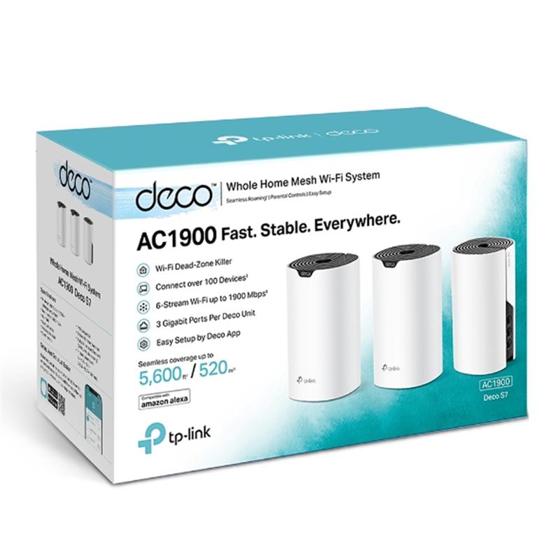 Комплект із трьох Mesh Wi-Fi маршрутизаторів TP-Link Deco S7