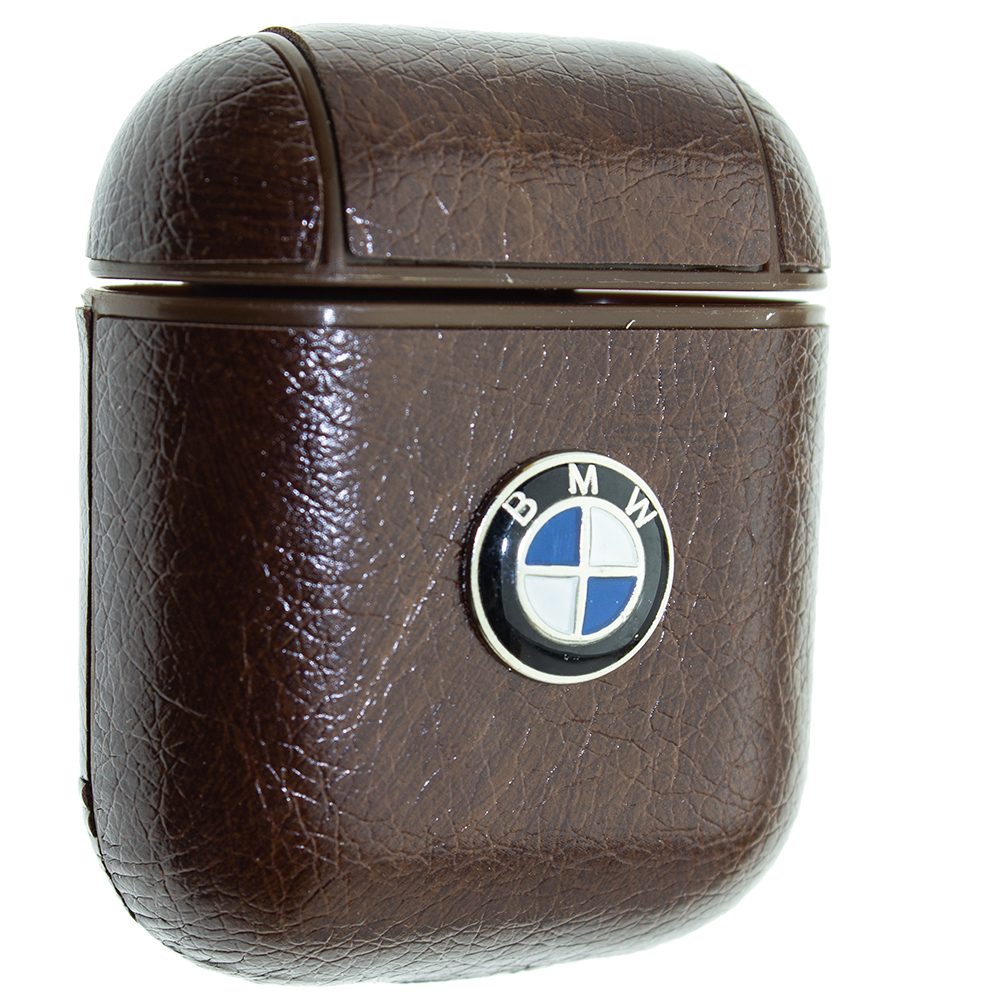 Шкіряний чохол Aare BMW для навушників AirPods/AirPods 2 Темно-коричневий (00007695)