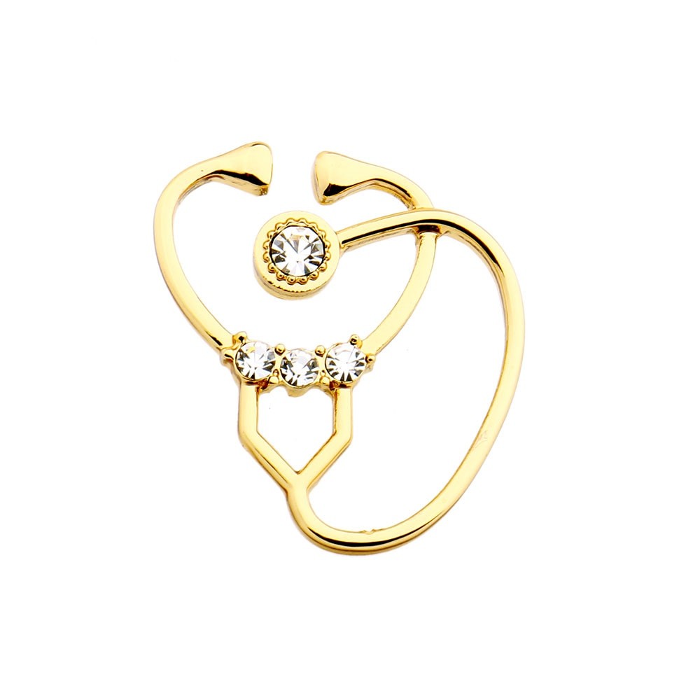 Значок BROCHE Фонендоскоп золотистый BRGV112340