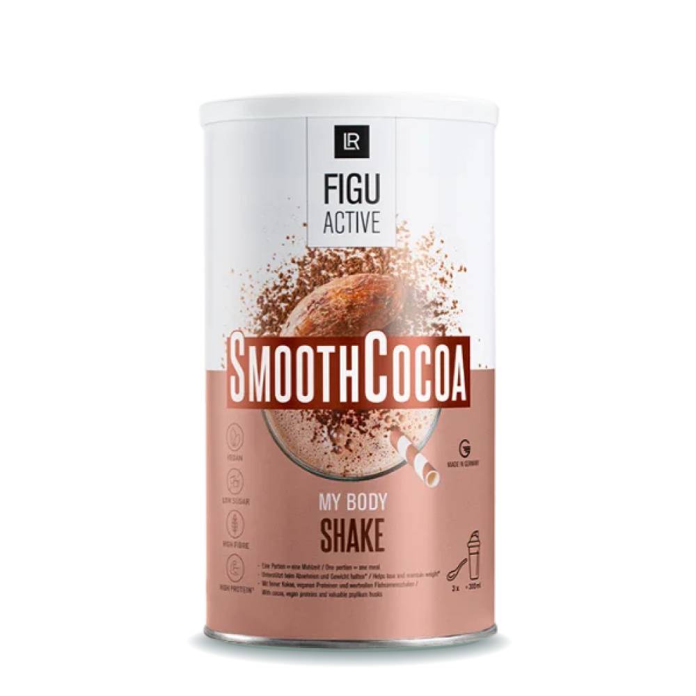 Растворимый коктейль для контроля веса со вкусом шоколада Smooth Cocoa LR Figu Active 496 г (81243)