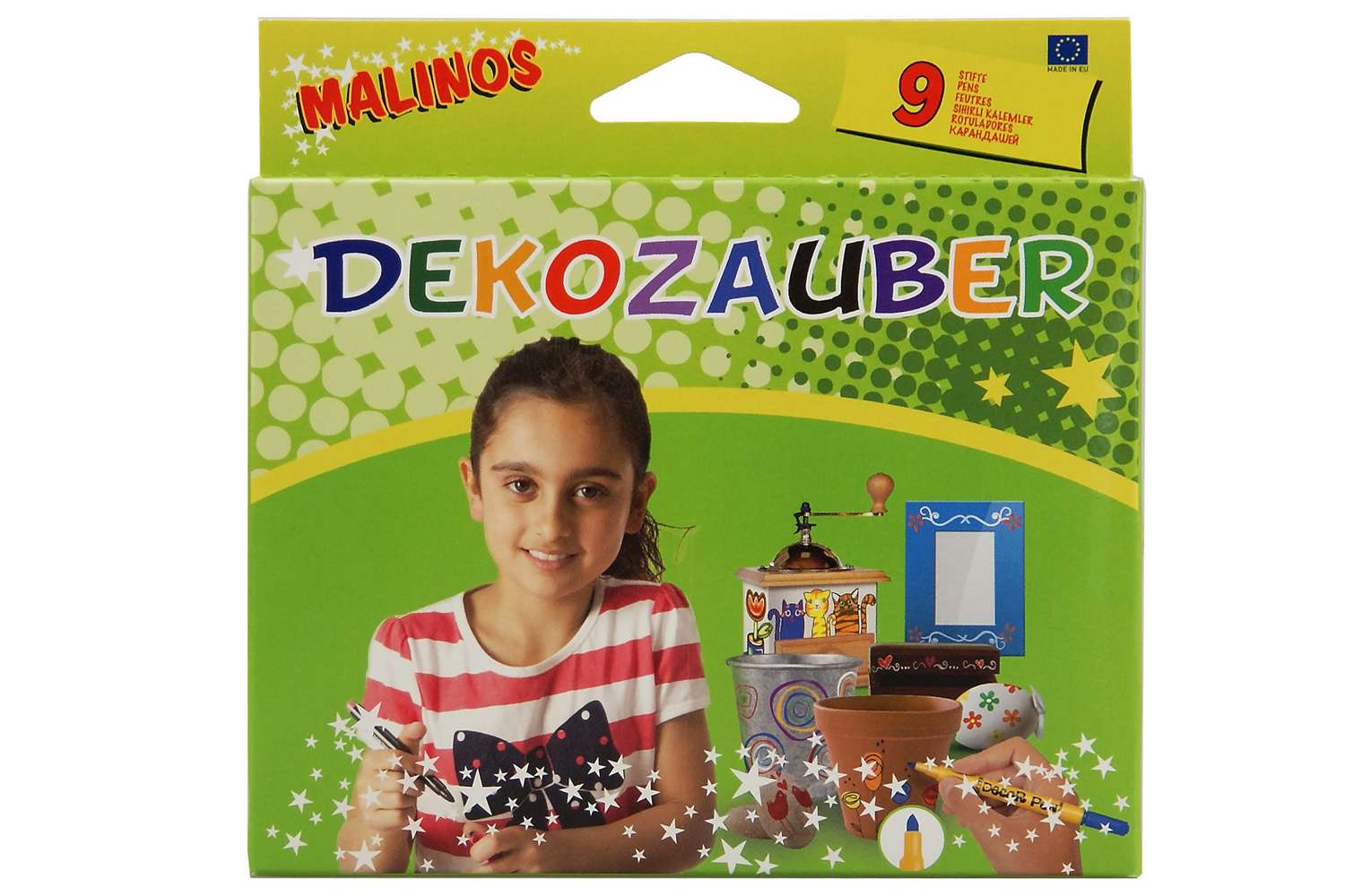 Фломастеры Malinos нестираемые для декорирования Dekozauber, 9 шт