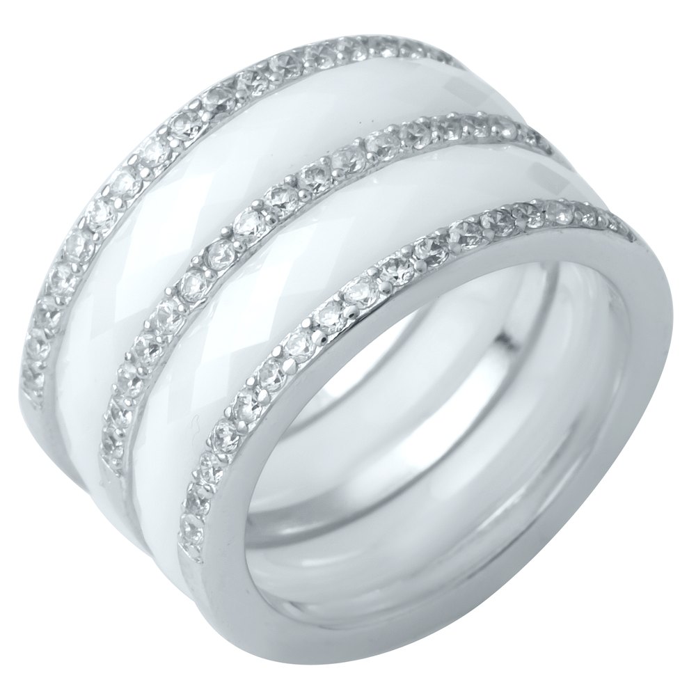 Срібна каблучка Silver Breeze з керамікою 19 розмір (1214299)