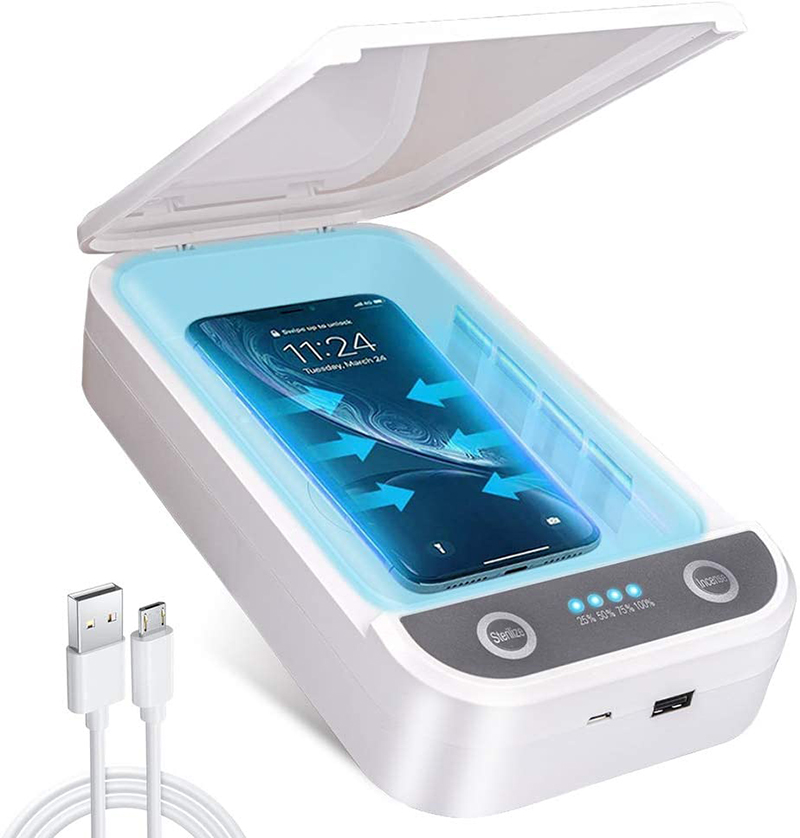 Уф стерилизатор портативный для телефона с функцией ароматерапии UV Portable Phone Sanitizer Белый