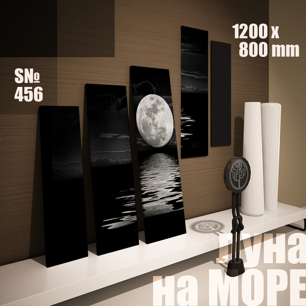 Модульна картина Декор Карпати Місяць на морі 120х80см (s456)