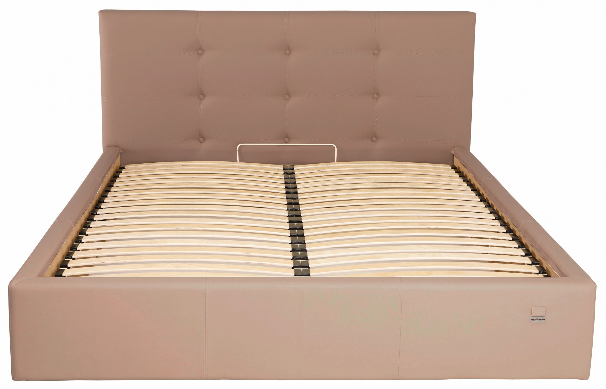 Кровать Двуспальная Richman Манчестер VIP 160 х 190 см Флай 2213 С дополнительной металлической цельносварной рамой Светло-коричневая