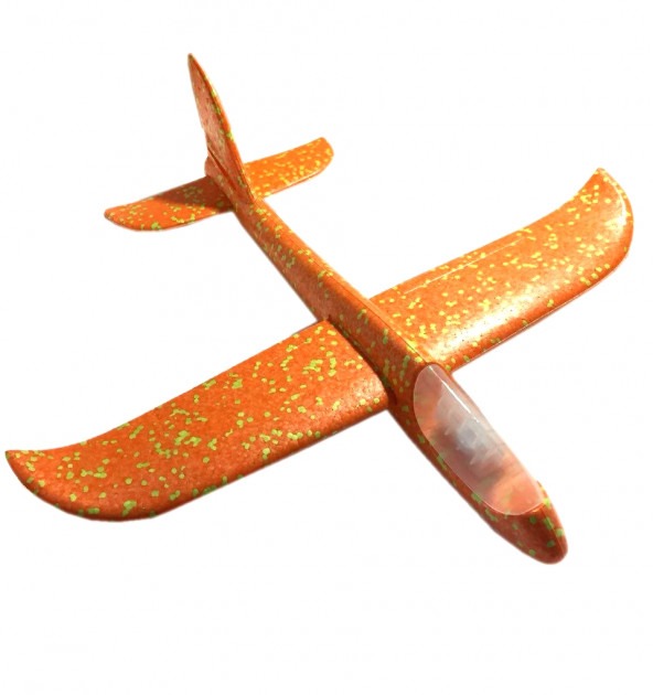 Детский самолет-планер с LED подсветкой Оранжевый (2365-2)