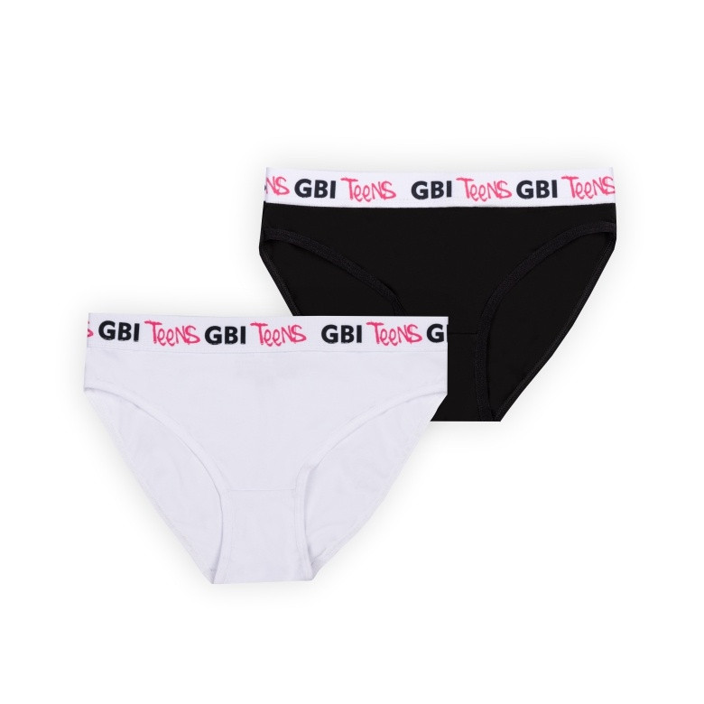 Труси для дівчинки GBI Teens TRDT-24-2 2 шт 152 Біло-чорний (14096)