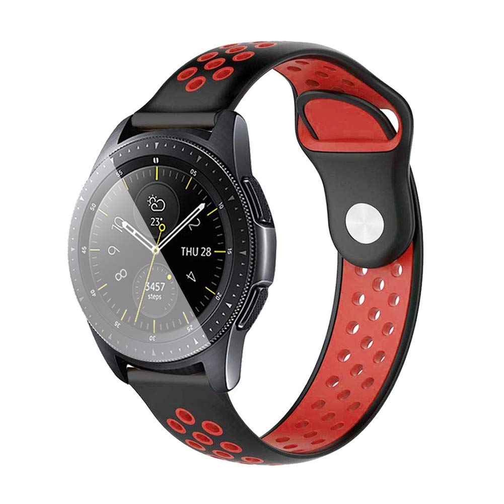 Ремешок BeWatch sport-style для Samsung Galaxy Watch 42 мм Черно-Красный (1010113.2)