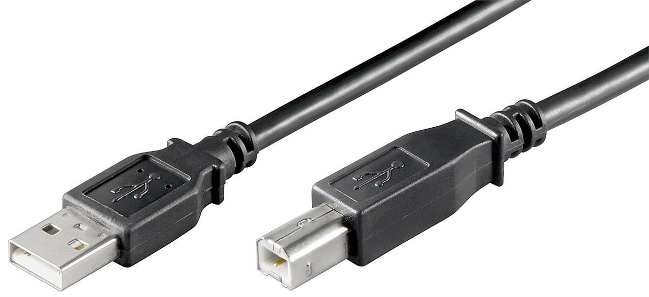 Кабель принтера Goobay USB2.0 A-B M/M  1.8m AWG28 2xShielded D=3.4mm Cu чорний (75.03.3072)