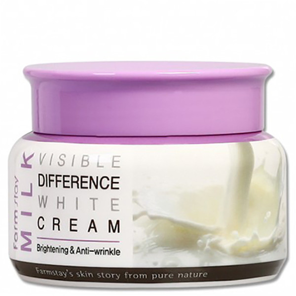 Осветляющий крем для лица с экстрактом молока Farmstay Visible Difference Moisture Cream (Milk) 100 мл (8809636280532)