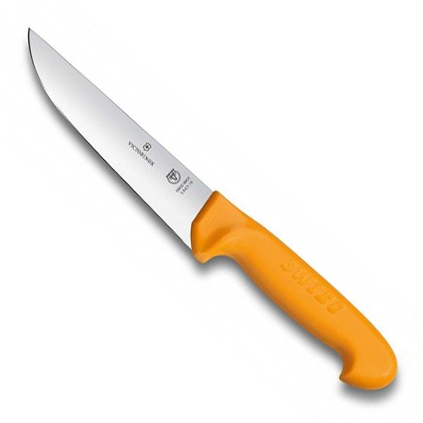 Кухонний ніж м'ясника Victorinox Swibo Butcher Wide 16 см Жовтий (5.8421.16)