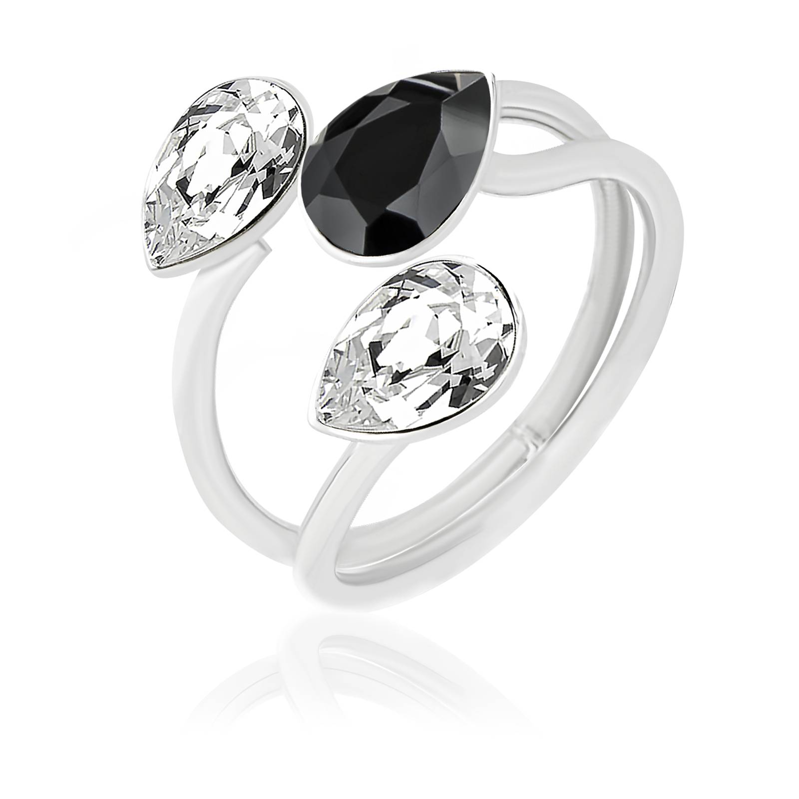 Кільце KOBI Nico з кристалами Swarovski у формі краплі Регульований/Безрозмірне (7470-0894-42-32)