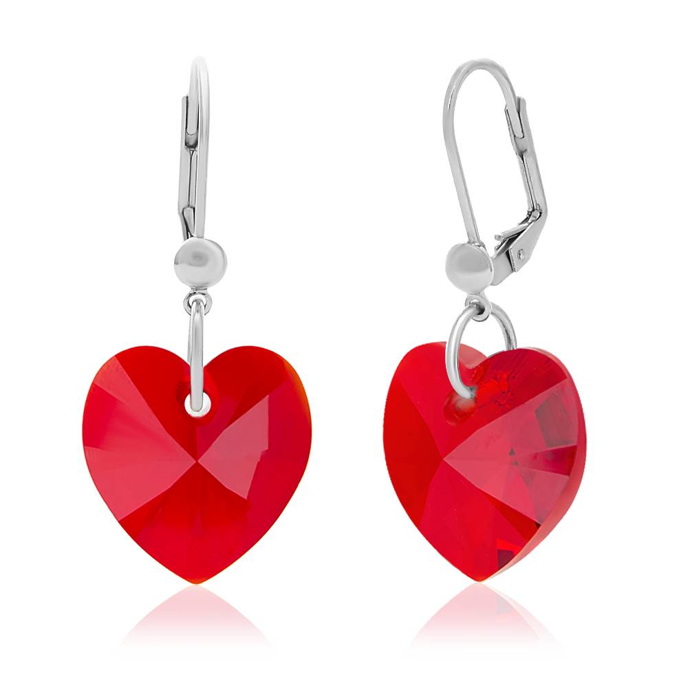 Сережки KOBI Heart зі Swarovski 18 мм (7440-9241-66)